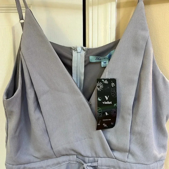 She + Sky Wide Leg Wrap Jumpsuit - Picture 3 of 7